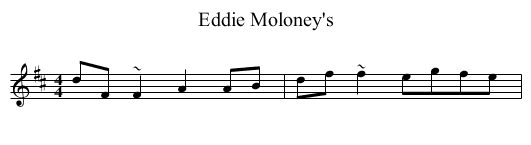 Eddie Moloney's - staff notation
