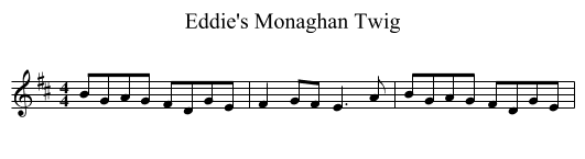 Eddie's Monaghan Twig - staff notation