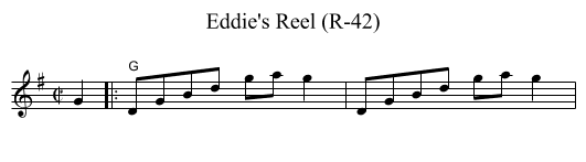 Eddie's Reel (R-42) - staff notation