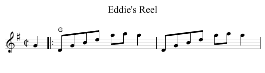 Eddie's Reel - staff notation