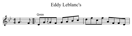 Eddy Leblanc's - staff notation