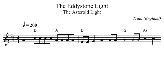 Eddystone Light, The - staff notation