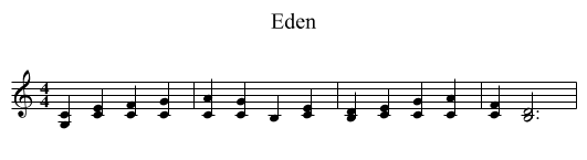 Eden - staff notation