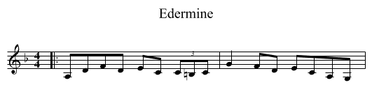 Edermine - staff notation