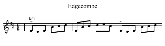 Edgecombe - staff notation