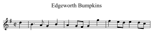 Edgeworth Bumpkins - staff notation