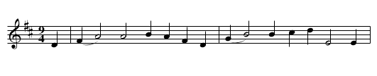 Edinborough Castle - staff notation
