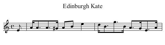 Edinburgh Kate - staff notation
