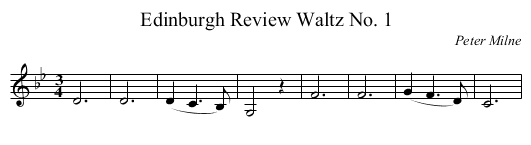 Edinburgh Review Waltz No. 1 - staff notation
