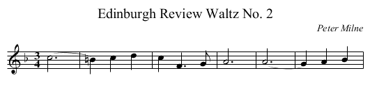 Edinburgh Review Waltz No. 2 - staff notation