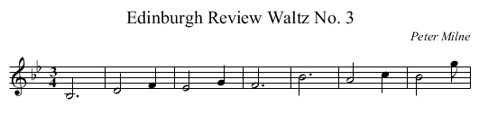 Edinburgh Review Waltz No. 3 - staff notation