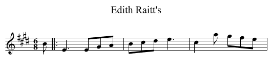 Edith Raitt's - staff notation