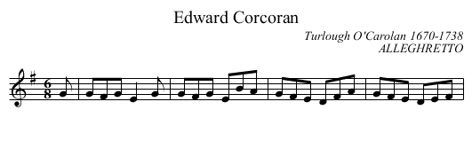 Edward Corcoran - staff notation