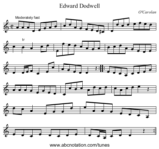 Edward Dodwell - staff notation