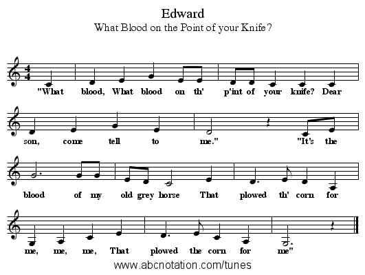 Edward - staff notation
