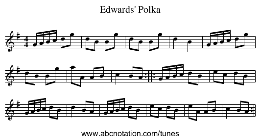 Edwards' Polka - staff notation