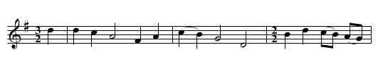 Edwin in the Lowlands Low - staff notation