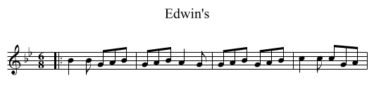 Edwin's - staff notation