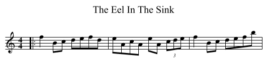 Eel In The Sink, The  - staff notation