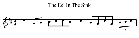 Eel In The Sink, The  - staff notation