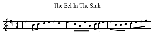 Eel In The Sink, The  - staff notation