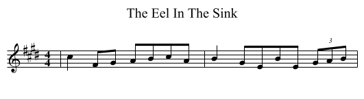 Eel In The Sink, The  - staff notation