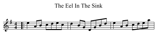 Eel In The Sink, The  - staff notation