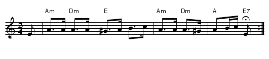 Eg gjekk meg opp til seterli - staff notation