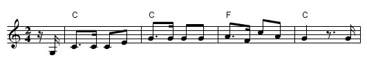 Eg veit ei lita jente - staff notation