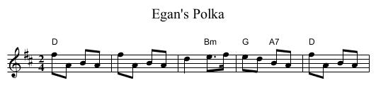 Egan's Polka - staff notation