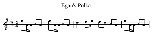 Egan's Polka - staff notation