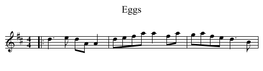 Eggs - staff notation