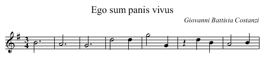 Ego sum panis vivus - staff notation