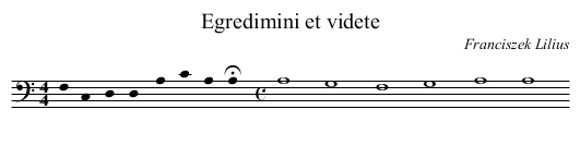 Egredimini et videte - staff notation