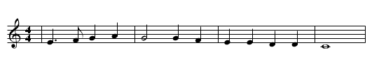 EI DU FEINER REITER - staff notation