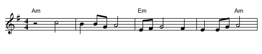 Ei Hatal - staff notation