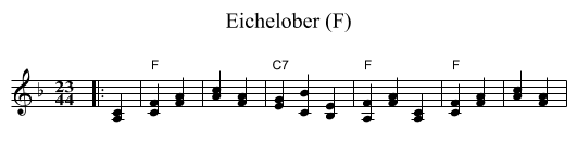 Eichelober (F) - staff notation
