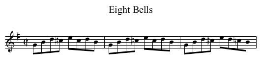 Eight Bells - staff notation