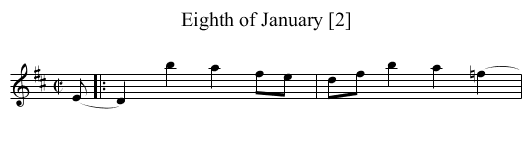 Eighth of January [2] - staff notation