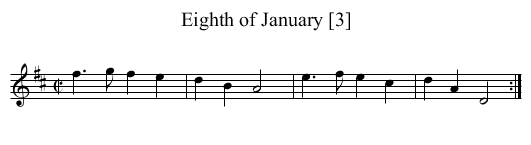 Eighth of January [3] - staff notation