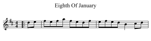 Eighth Of January - staff notation