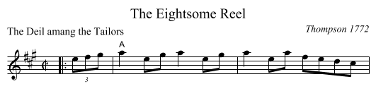 Eightsome Reel, The  - staff notation