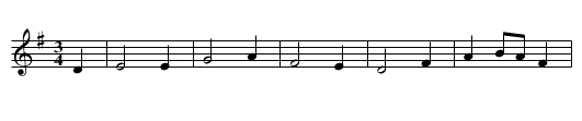 Eilean Beag Donn A' Chuain - staff notation