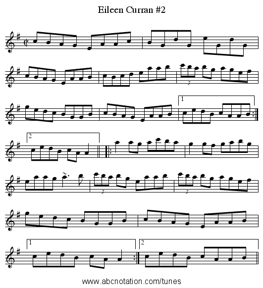 Eileen Curran #2 - staff notation