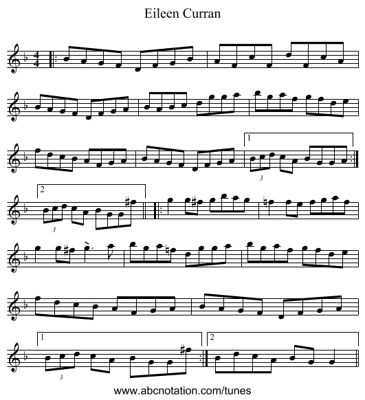 Eileen Curran - staff notation