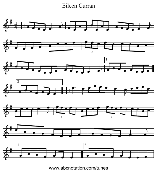 Eileen Curran - staff notation