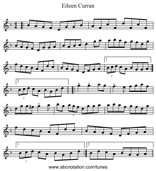 Eileen Curran - staff notation