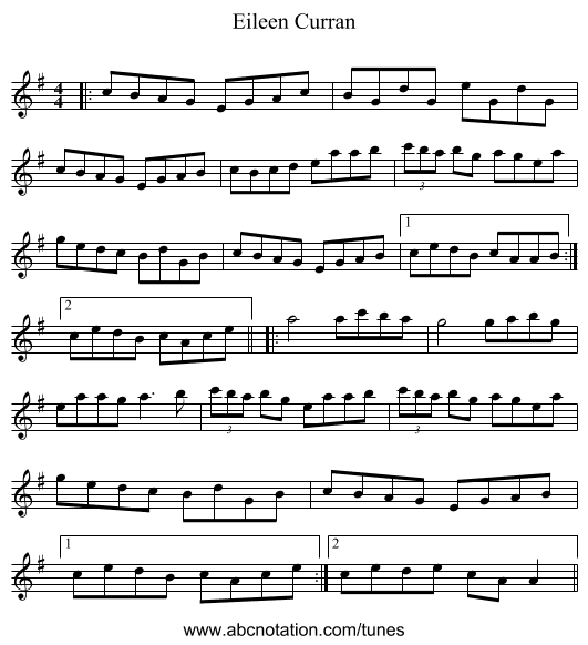 Eileen Curran - staff notation