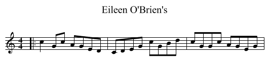 Eileen O'Brien's - staff notation