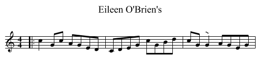 Eileen O'Brien's - staff notation